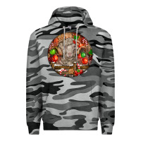 Slate Camo Christmas Merino Wool Sheep Premium Hoodie - LillyAllenDesigns