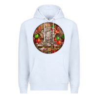 White Christmas Merino Wool Sheep Premium Hoodie - LillyAllenDesigns