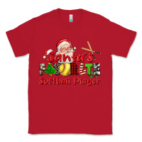 Red santas favorite softball player Classic Tee - CowGirlArtShop