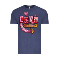 Vintage Denim Valentine's Day love vacant Vintage Tee - FaDigitalArtStudio