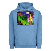 Pigment Pebble Blue halloween background Urban Hoodie - JahusDesignShop