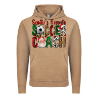 Vintage Coffee Santa's Favorite Soccer Coach For Christmas Vintage Hoodie - FaDigitalArtStudio