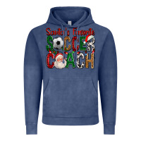 Vintage Denim Santa's Favorite Soccer Coach For Christmas Vintage Hoodie - FaDigitalArtStudio