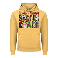 Vintage Mustard Santa's Favorite Soccer Coach For Christmas Vintage Hoodie - FaDigitalArtStudio