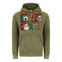 Vintage Olive Santa's Favorite Soccer Coach For Christmas Vintage Hoodie - FaDigitalArtStudio