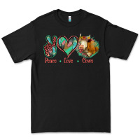 Black Peace Love Cows Premium Tee - Jasminsmagicworld