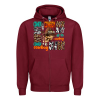 Burgundy cowboy Zipper Hoodie - AdoDesignShop