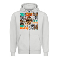 Dove Grey cowboy Zipper Hoodie - AdoDesignShop