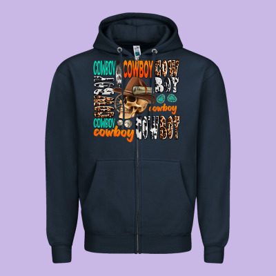 Cowboy Zipper Hoodie Designed By Adodesignshop