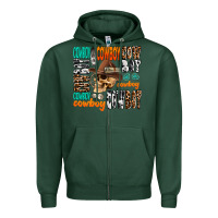 Sports Green cowboy Zipper Hoodie - AdoDesignShop