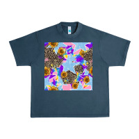 Midnight Navy stars and sunflowers seamless pattern Urban Heavy Tee - FaDigitalArtStudio