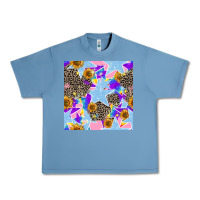 Pebble Blue stars and sunflowers seamless pattern Urban Heavy Tee - FaDigitalArtStudio