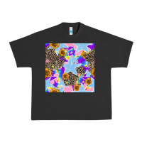 Pigment Black stars and sunflowers seamless pattern Urban Heavy Tee - FaDigitalArtStudio