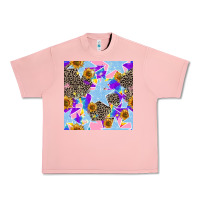 Salmon stars and sunflowers seamless pattern Urban Heavy Tee - FaDigitalArtStudio