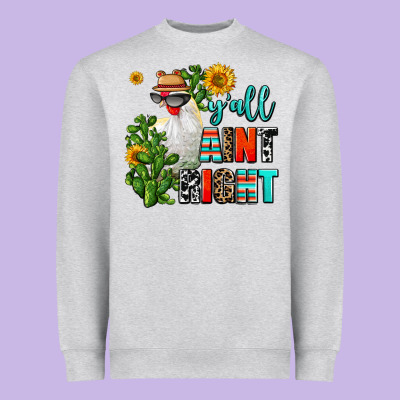 Y'all Aint Right Heavyweight Sweatshirt Designed By Adodesignshop