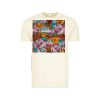 Vintage Arctic Western Landrace Pig With Sunflowers Seamless Vintage Tee - FaDigitalArtStudio