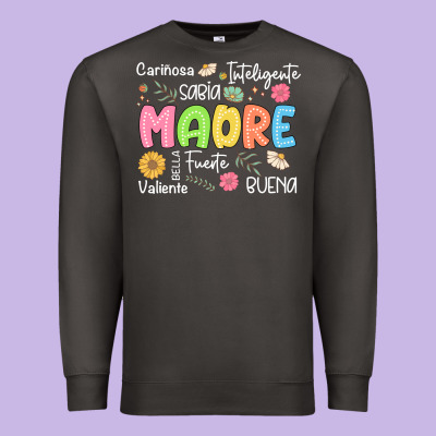 Madre Spanish Mothers Day Premium Sweatshirt Designed By Jahusdesignshop