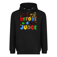 Black think before you judge Heavyweight Hoodie - JahusDesignShop