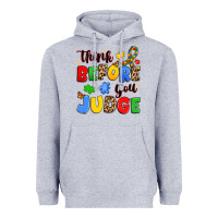 Think Before You Judge Heavyweight Hoodie | Teevron
