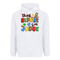 White think before you judge Heavyweight Hoodie - JahusDesignShop