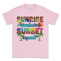 Bubblegum Pink sunrise sunburn sunset repeat Classic Tee - Artiststas