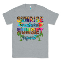 Heather Grey sunrise sunburn sunset repeat Classic Tee - Artiststas
