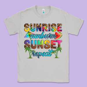 Sunrise Sunburn Sunset Repeat Classic Tee Designed By Artiststas
