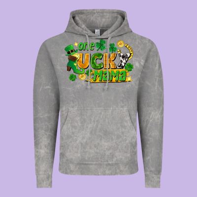 One Lucky Mama Vintage Hoodie Designed By Fadigitalartstudio