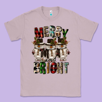 Merry And Bright Classic Tee Designed By Cowgirlartshop