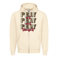 Sandshell pray on it pray over it pray through it Zipper Hoodie - AdoDesignShop