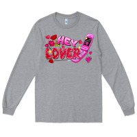 Heather Grey hey lover flip phone Long Sleeve Tee - FaDigitalArtStudio