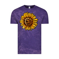 Cloud Purple sunflower leopard Vintage Tee - Jasminsmagicworld