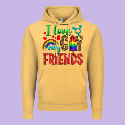 I Love My Gay Friends Vintage Hoodie Designed By Bundleandbundleshop