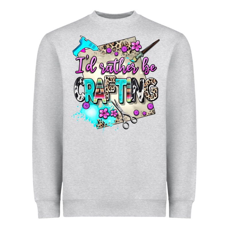 I D Rather Be Crafting Heavyweight Sweatshirt by AdoDesignShop | Teevron