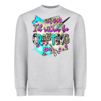 Heather Grey i d rather be crafting Heavyweight Sweatshirt - AdoDesignShop