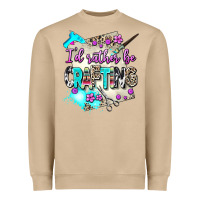 Mushroom i d rather be crafting Heavyweight Sweatshirt - AdoDesignShop