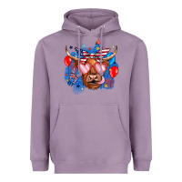 Lavender western america cow Heavyweight Hoodie - JahusDesignShop