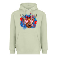 Matcha western america cow Heavyweight Hoodie - JahusDesignShop