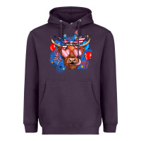 Plum western america cow Heavyweight Hoodie - JahusDesignShop