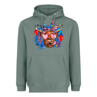 Sage western america cow Heavyweight Hoodie - JahusDesignShop