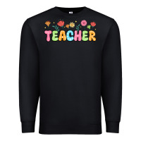 Black custom teacher flowers Premium Sweatshirt - JahusDesignShop