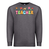 Charcoal Heather custom teacher flowers Premium Sweatshirt - JahusDesignShop