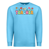 Ocean Blue custom teacher flowers Premium Sweatshirt - JahusDesignShop