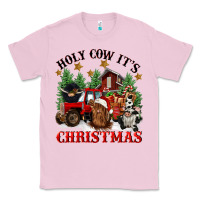 Bubblegum Pink holy cow its christmas Classic Tee - CowGirlArtShop