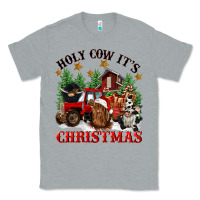 Heather Grey holy cow its christmas Classic Tee - CowGirlArtShop