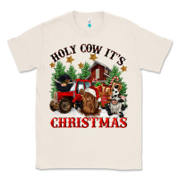 Natural holy cow its christmas Classic Tee - CowGirlArtShop