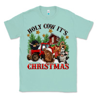 Seafoam holy cow its christmas Classic Tee - CowGirlArtShop