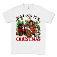 White holy cow its christmas Classic Tee - CowGirlArtShop