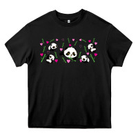 Black cute panda Heavy Core Tee - TumblerDesignByShophia