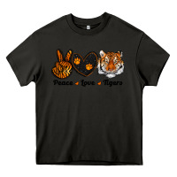 Asphalt peace love tigers Heavy Core Tee - RanaPortraitStore